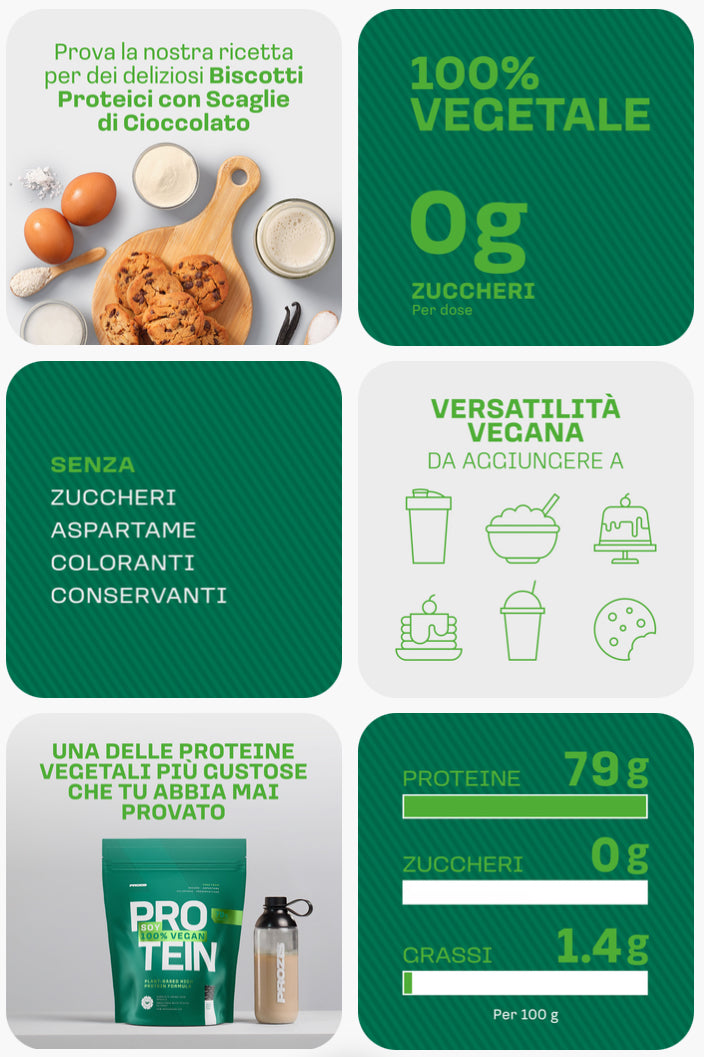 Proteine di soia vegane - Prozis