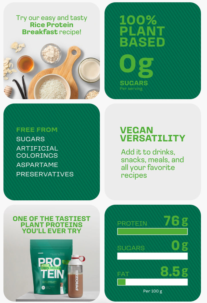 Proteine di riso vegetali - Prozis