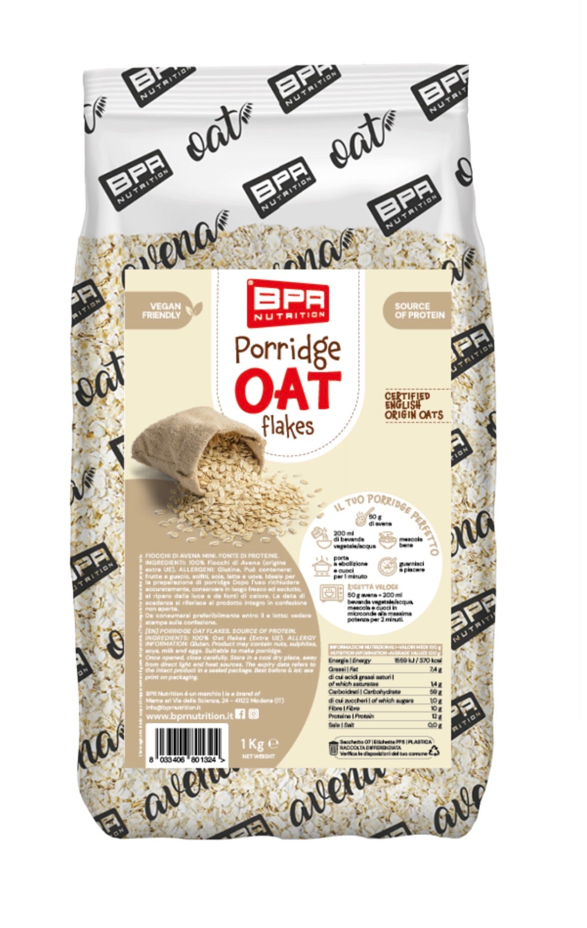 Porridge Oat flakes BPR - 1Kg